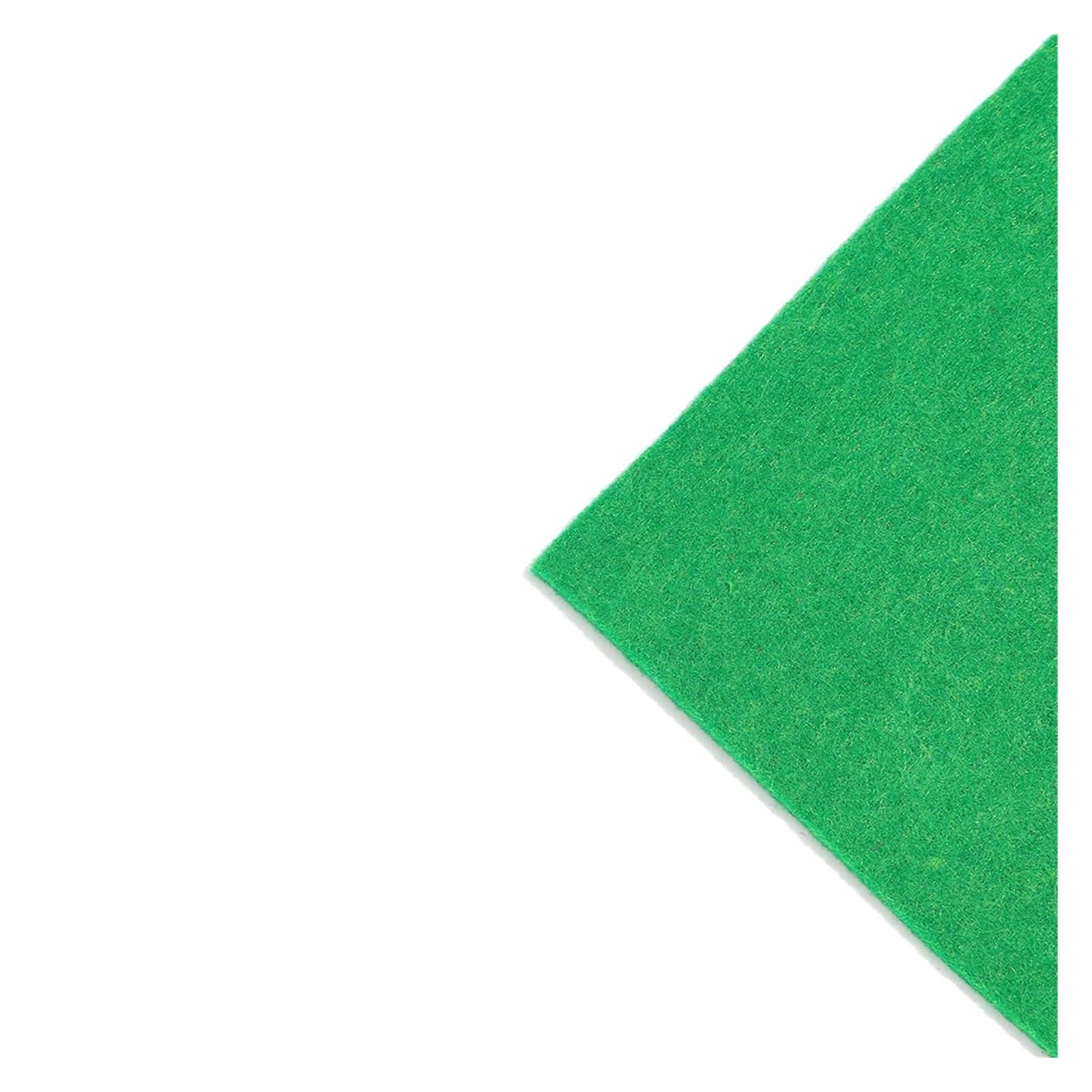 Felt Fabric Sheet, Polyester Felt Sheet 5pcs 3mm Multicolor 30x30cm Sewing Quilting DIY(Light Green)