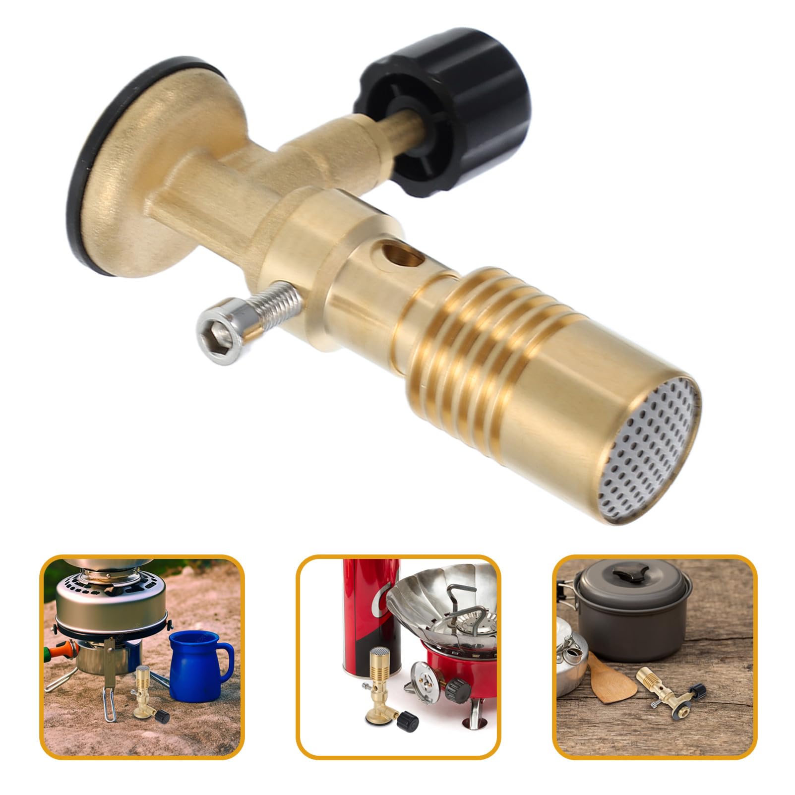 HOMSFOU Brûleur Bunsen Contrôle Complet Portable en Laiton Plus Sûr Qu'un Brûleur Standard pour Laboratoire et Usage Professionnel