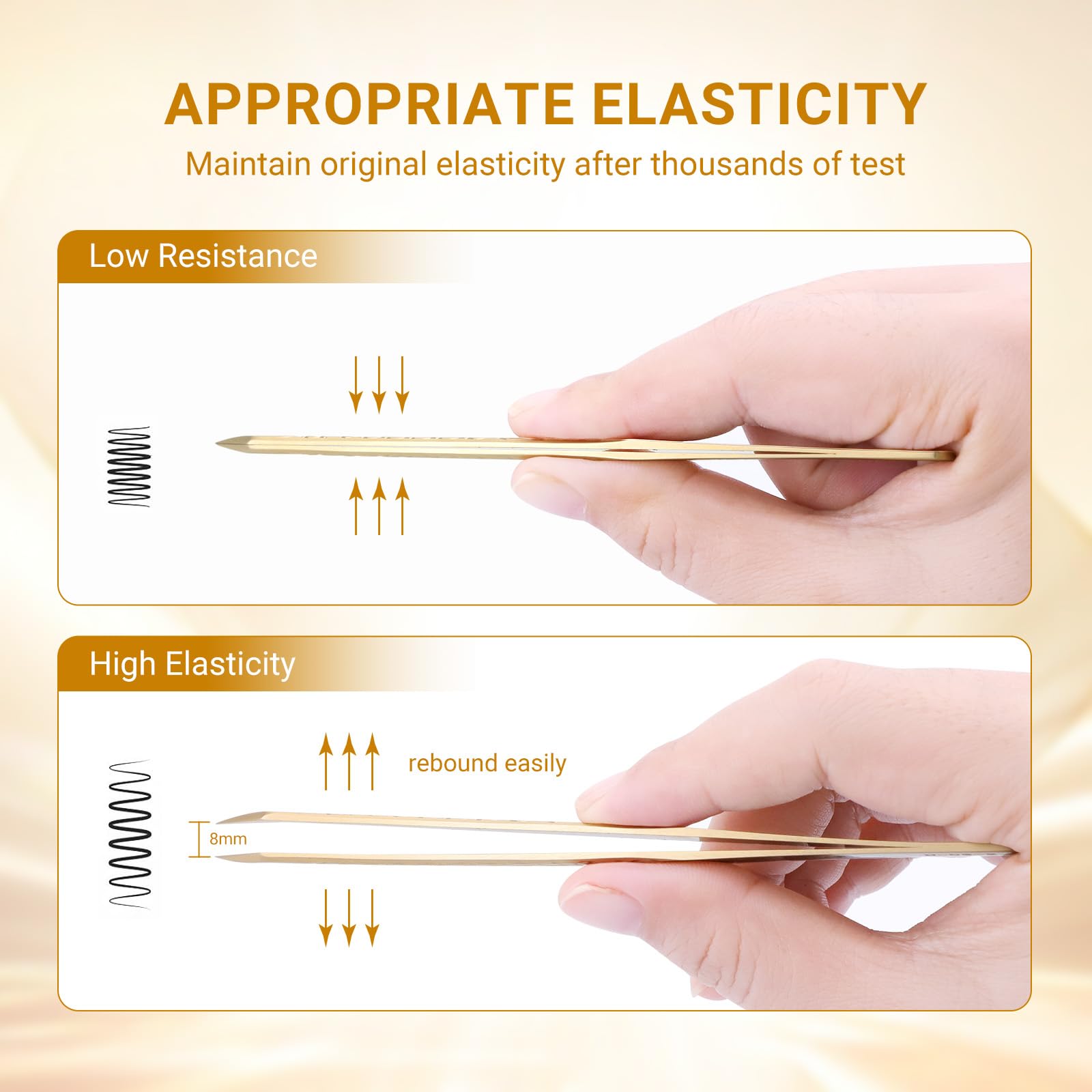 NAGARAKU Pinzette Fibra Ciglia Volume Innesto Pinzetta Oro Punta 0,8cm Fibra Di Precisione Punta Professionali Antistatiche Antiscivolo Inossidabile Tweezer Per Mega Lash Volume Fans (80 Gradi AG-10)