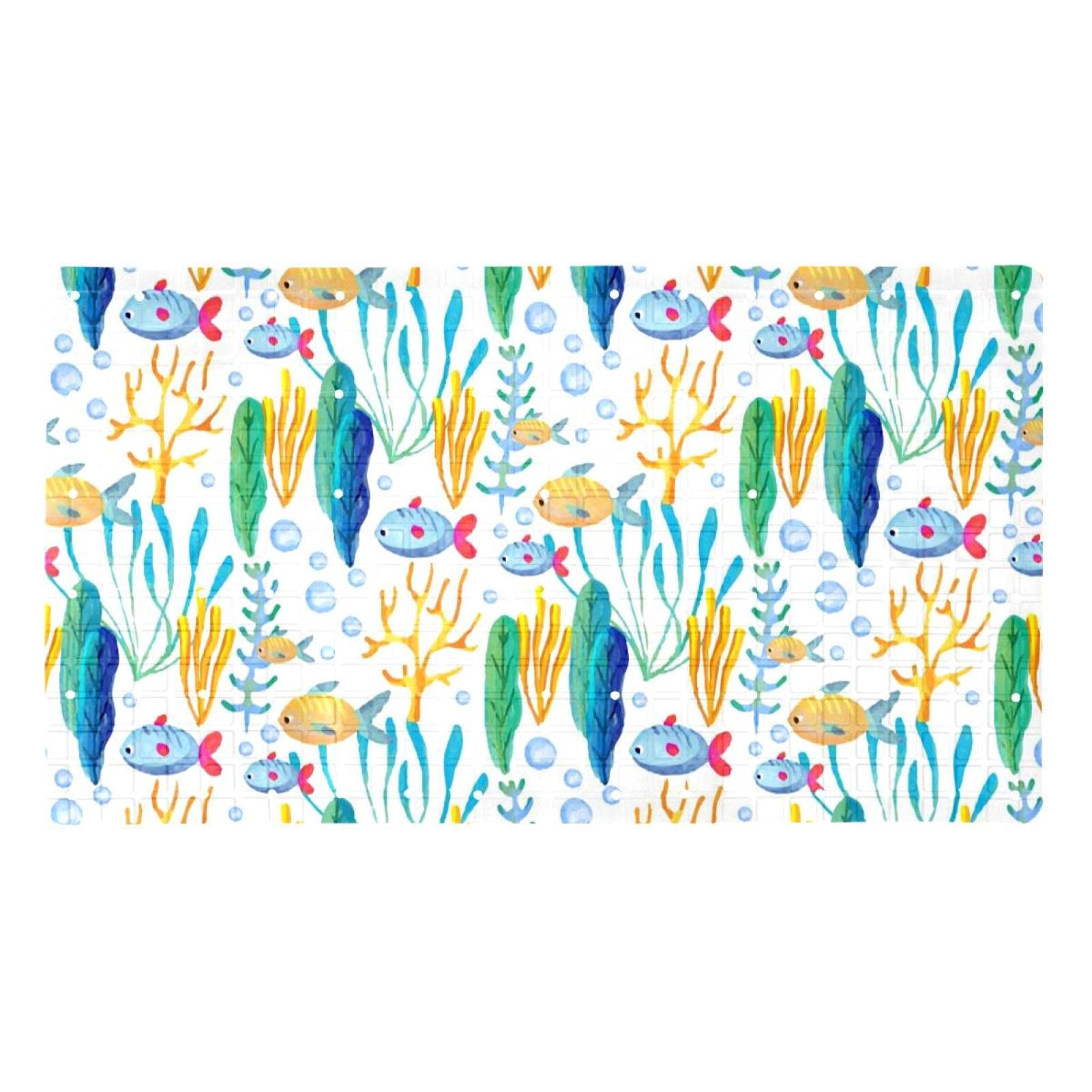 Tapis de bain antidérapant lavable machine avec trous drainage