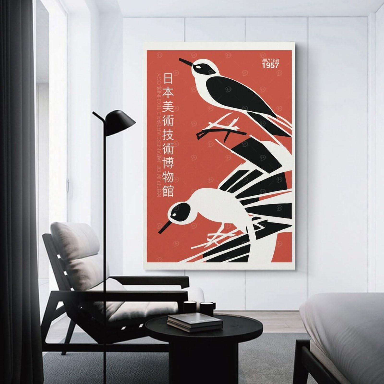 Junmoney Japanese Nature Canvas Art Print, 20x30inch(50x75cm), for Home Walls, Creative Rooms Or Shared Spaces, Decorative Artwork with Broad Appeal