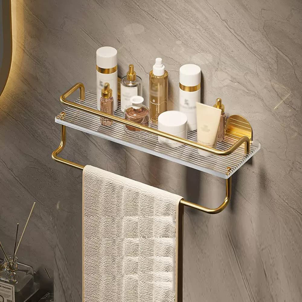 Shower Shelf Racks Acrylic Bathroom Shelf Bathroom Sink Storage Table Thickened Wall Hanging Shower Caddy Shelf Organizer Rack