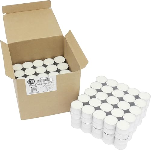 Miniatura 4 de Stonebriar Paquete de 50 velas de té largas sin perfume sin perfume con 8 horas de tiempo de combustión extendido, color blanco, 50