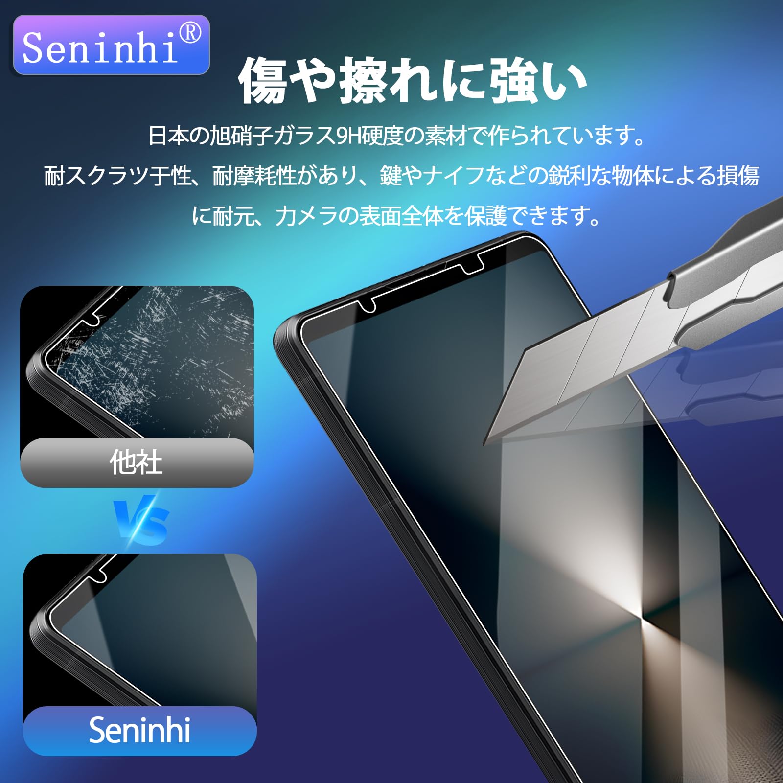 HFフィルム3枚セット Amazon.co.jp: seninhi 対応 Xperia 1 VI 用の ガラスフィルム (2枚)＋