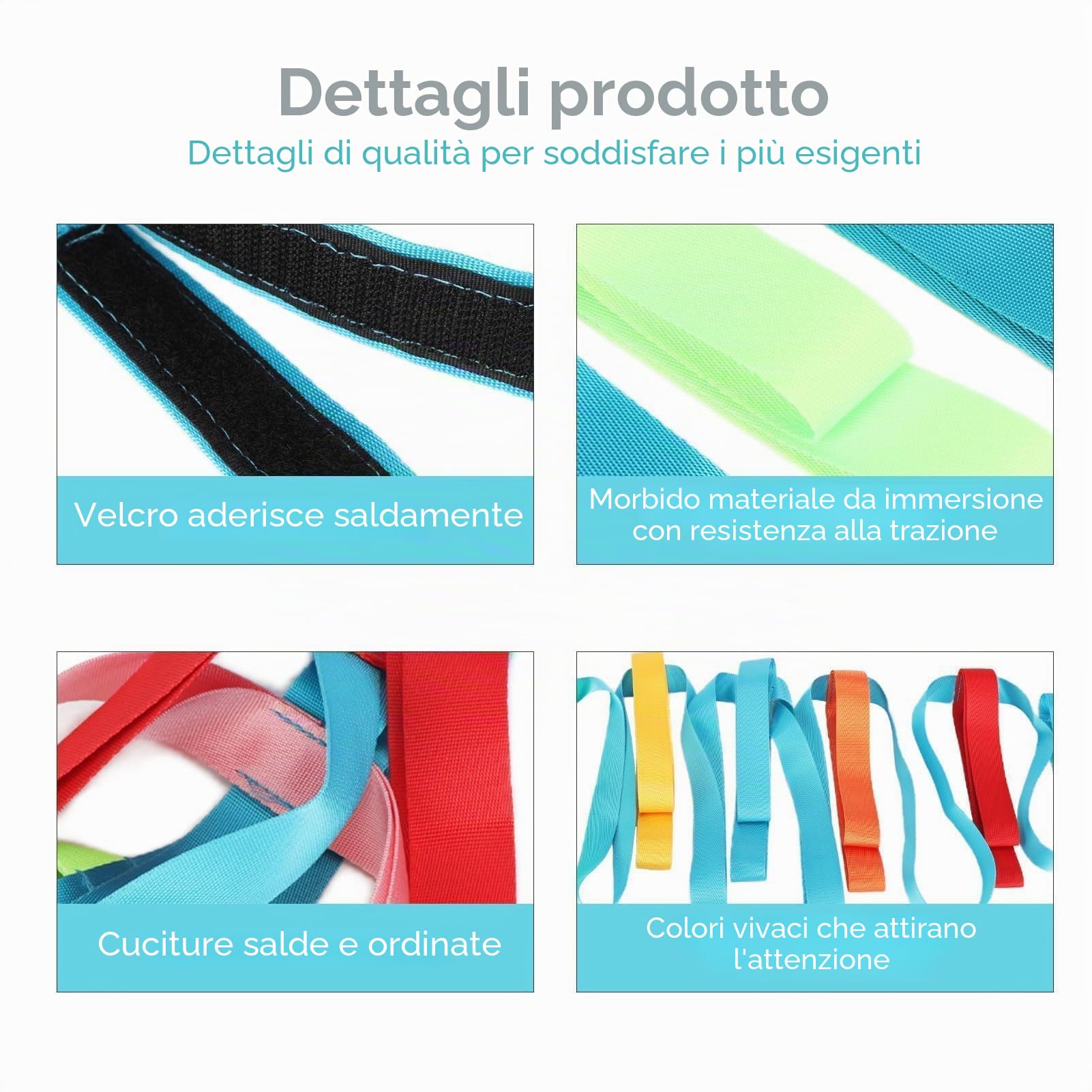 Corda da passeggio di sicurezza per bambini 368cm 12 manici colorati per asilo scuola