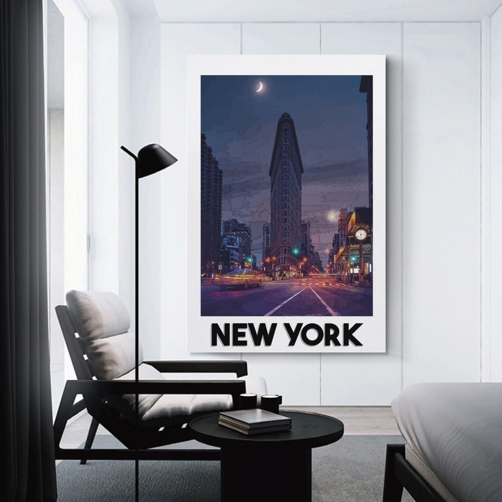 Junmoney Hanging Wall Art New York, 24x36inch(60x90cm), for Contemporary Homes, Apartments Or Offices, Stylish Wall Art for Fresh Spaces