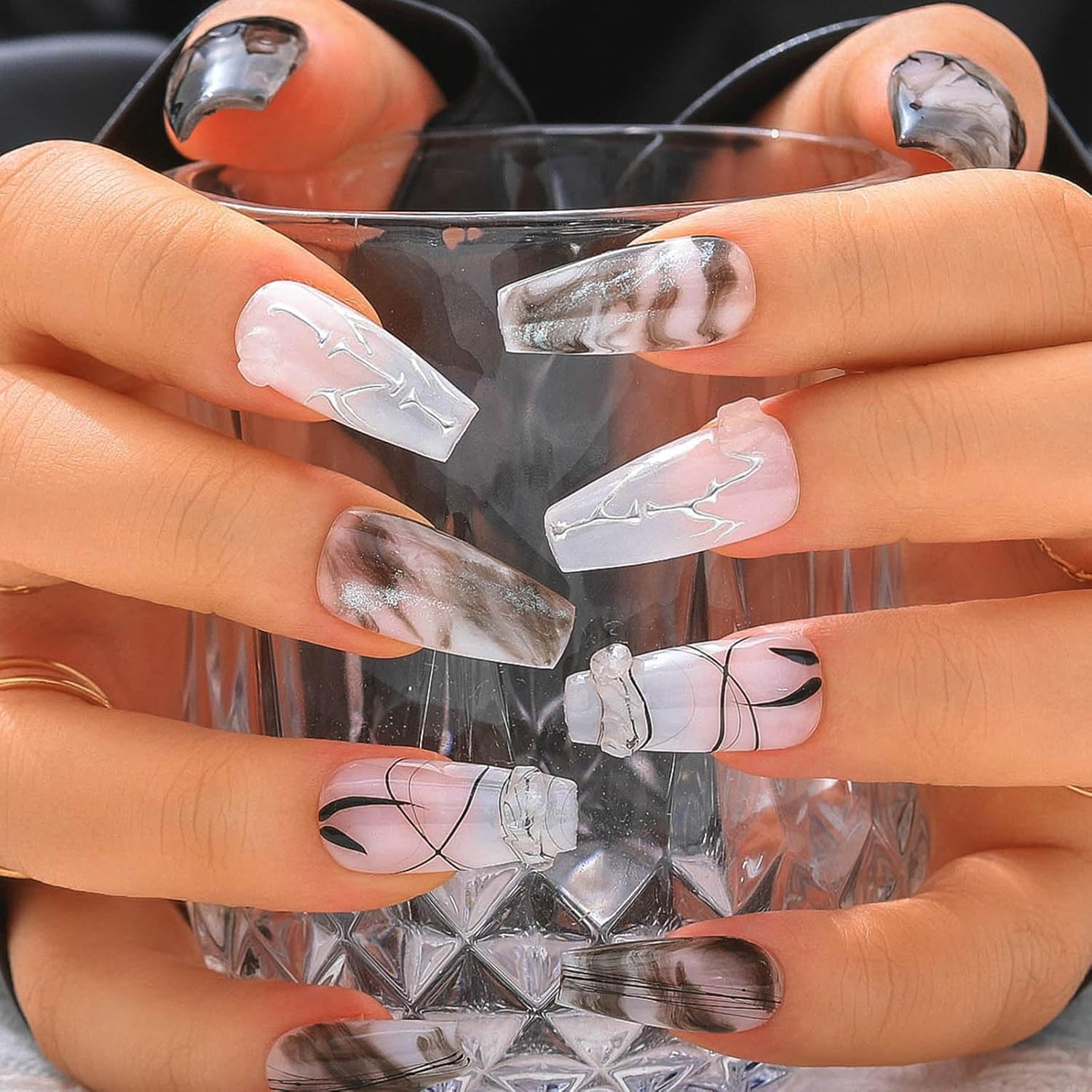Sethexy Rhinestone Nails