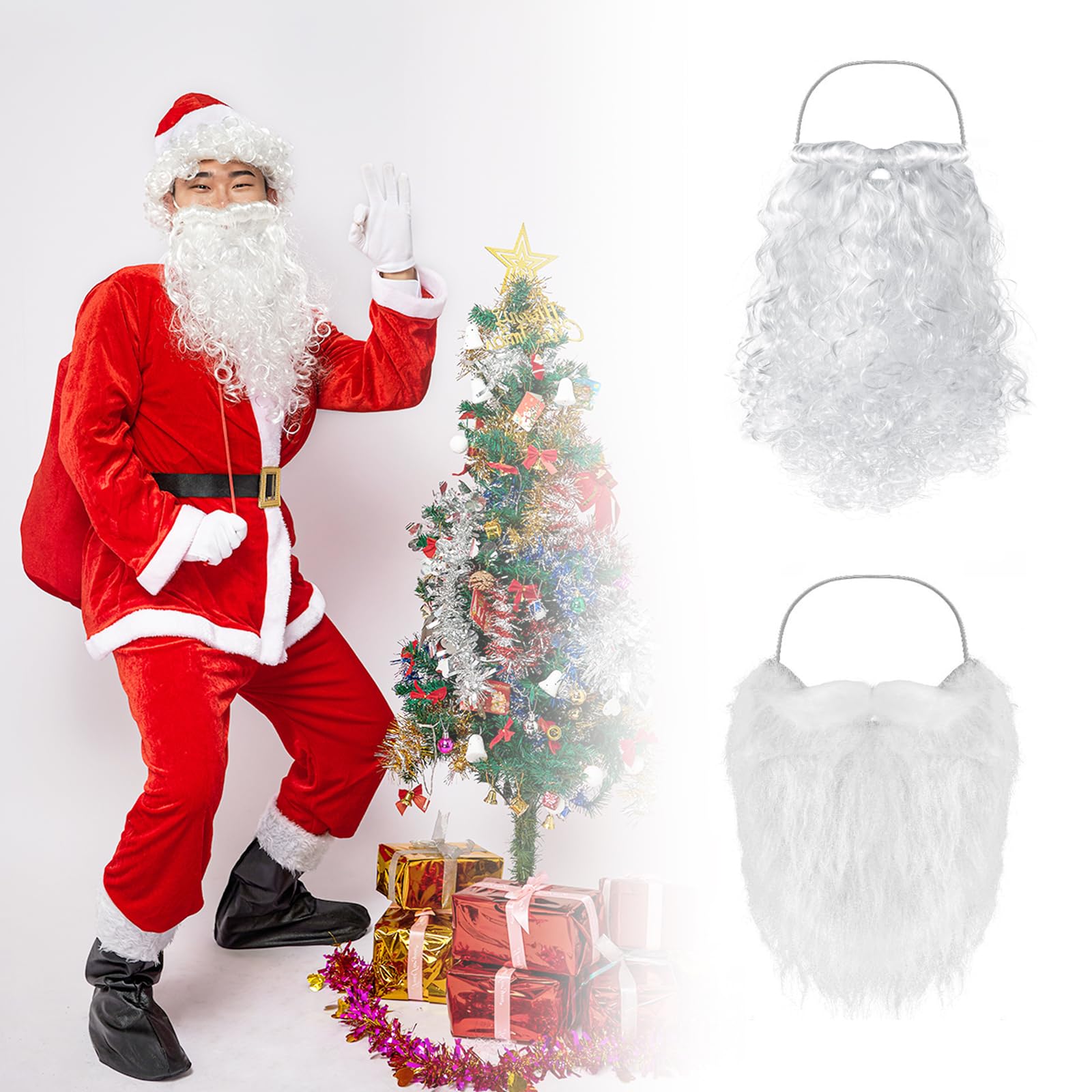 Amazon.co.jp: [KEKVE] ンタクロース ひげ 2個入りクリスマスサつけ髭