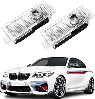 Car LED Logo Projector Puddle Door Lights Compatible with BMW 1/2/3/4/5/6/7 Series X1/X2/X3/X4/X5/X6 Accessories, No Fading, 4K HD Car Welcome Lights (Pack of 2)
