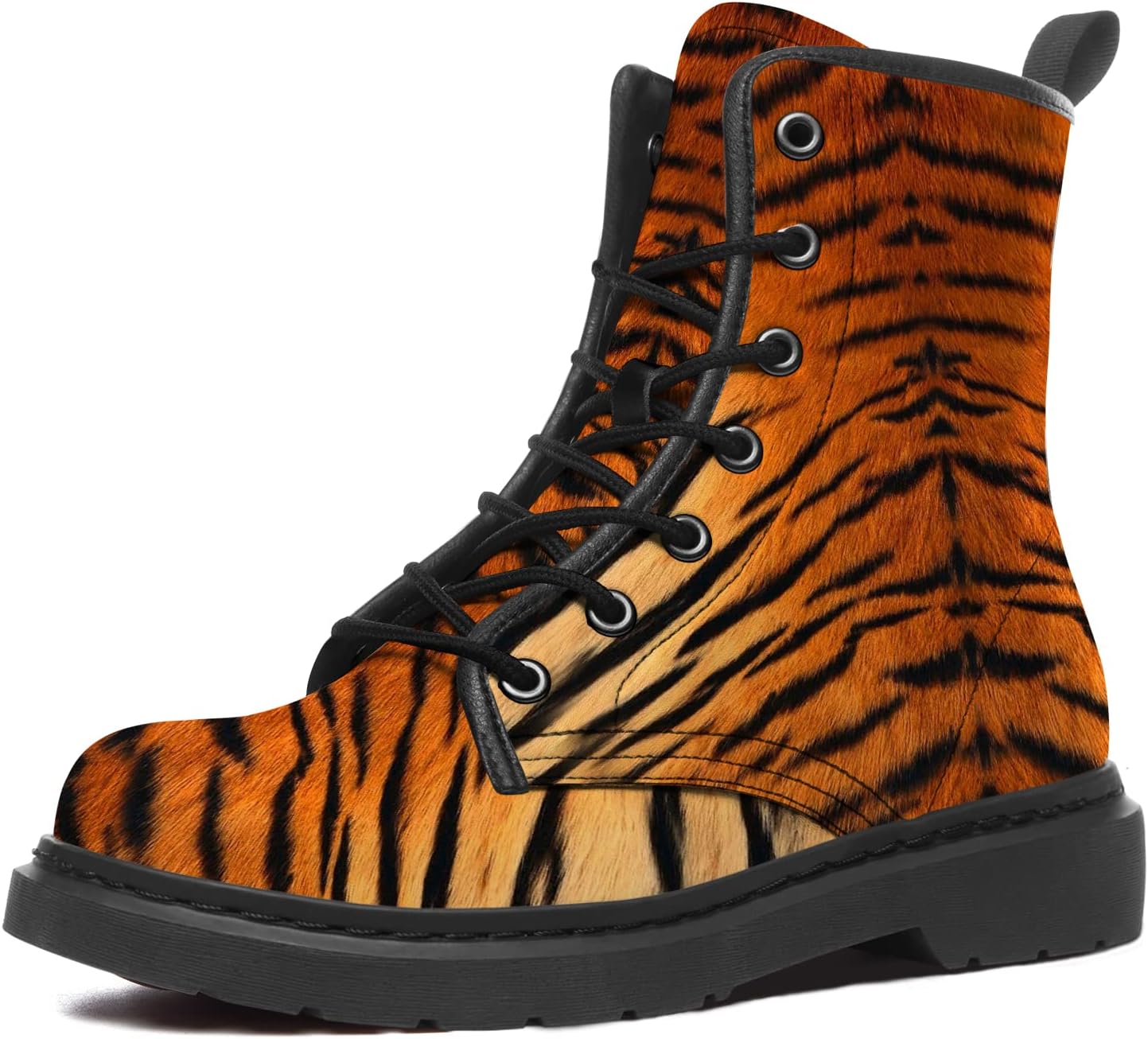 Tiger Boots Mens Womens Combat Boots Lace Up Ankle Boots Work Shoes Gifts for Dad Boys