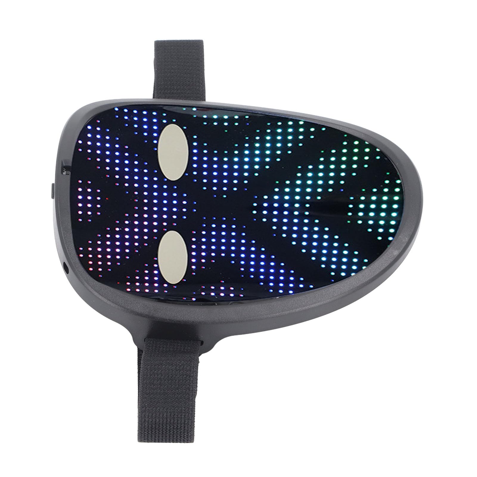 Chrees Copertura per il viso a LED con rilevamento dei gesti, ricarica USB di tipo C per festival musicali elettronici