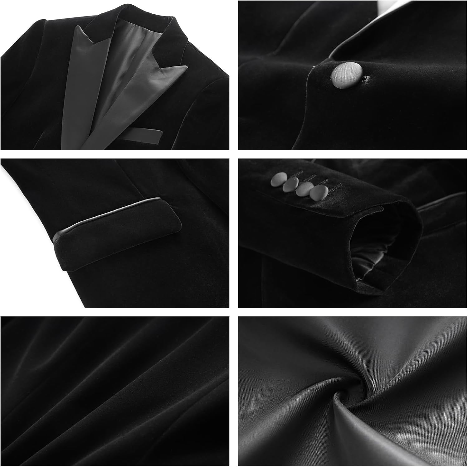 Lamgool Boys Velvet Suit Slim Fit 4 Piece Tuxedo Set with Blazer Jacket Dress Shirt Pant Bow Tie Kids Wedding Formal Outfit - Image 7