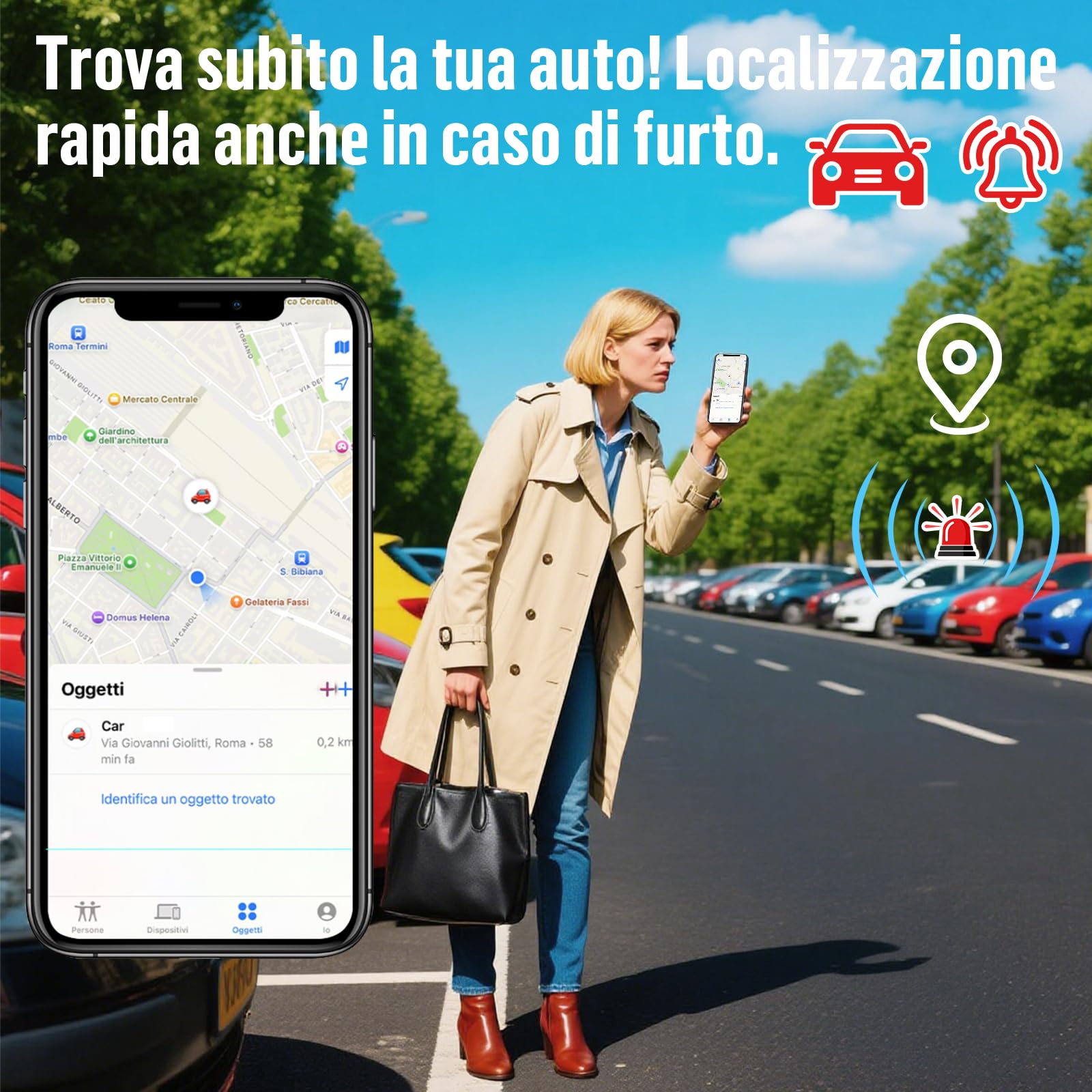 Smart Tracker Tag, Tracker GPS inteligente, compatible con iOS, App Tuya gratuita, para llaves, equipaje, maletas, batería reemplazable, 6 uds