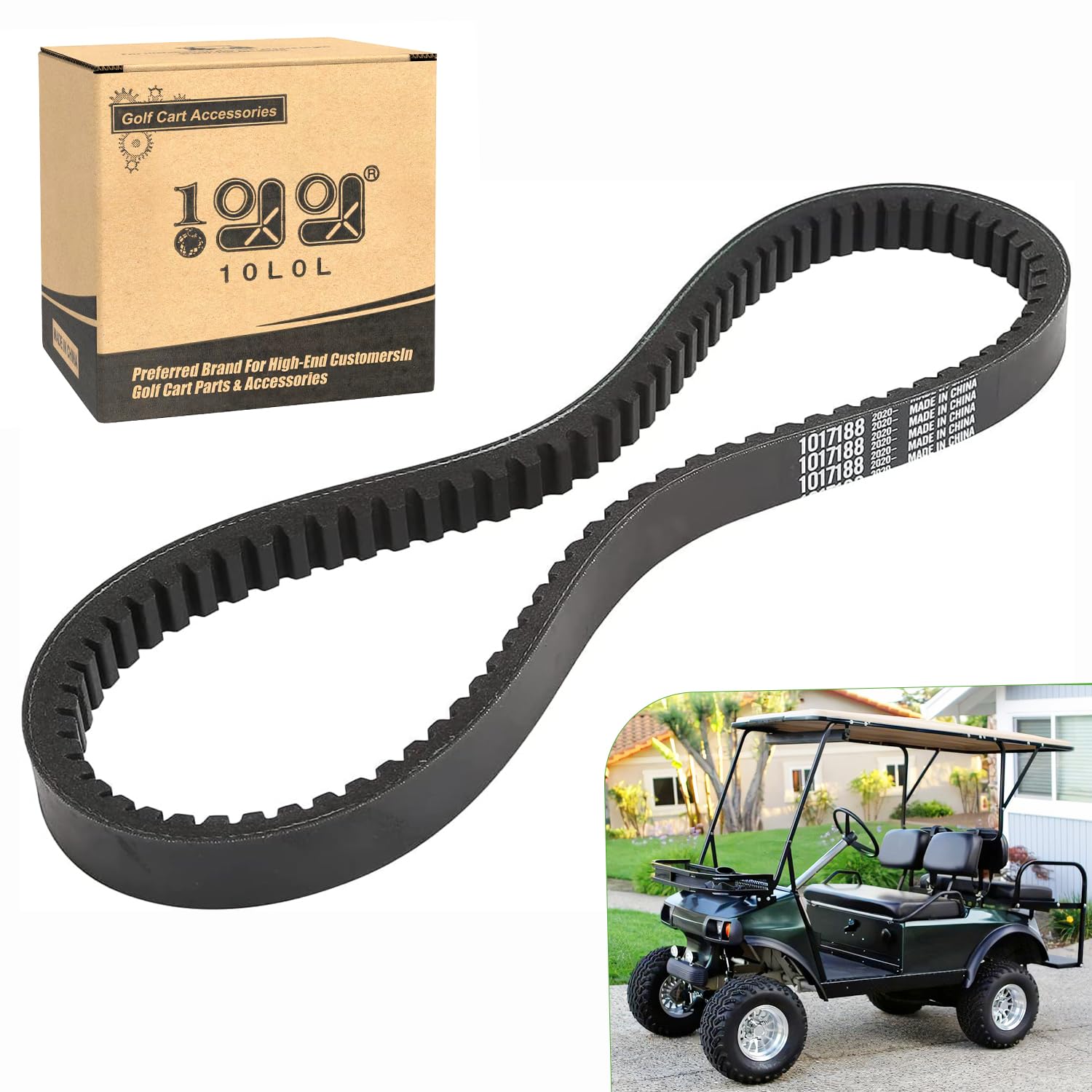 View 1 of 10L0L Golf Cart Drive Belt for Club Car DS (1988-1991 Gas)