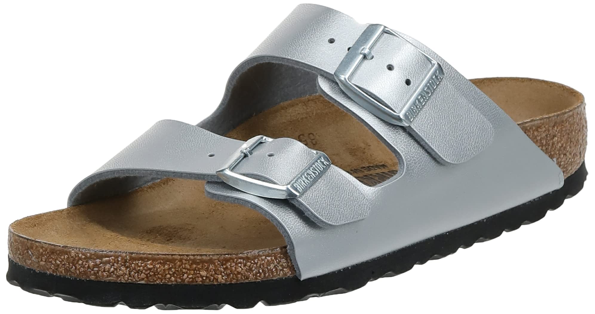Arizona, Women’s Open Toe Sandals Open Toe Sandals, Silver, 10 UK Narrow