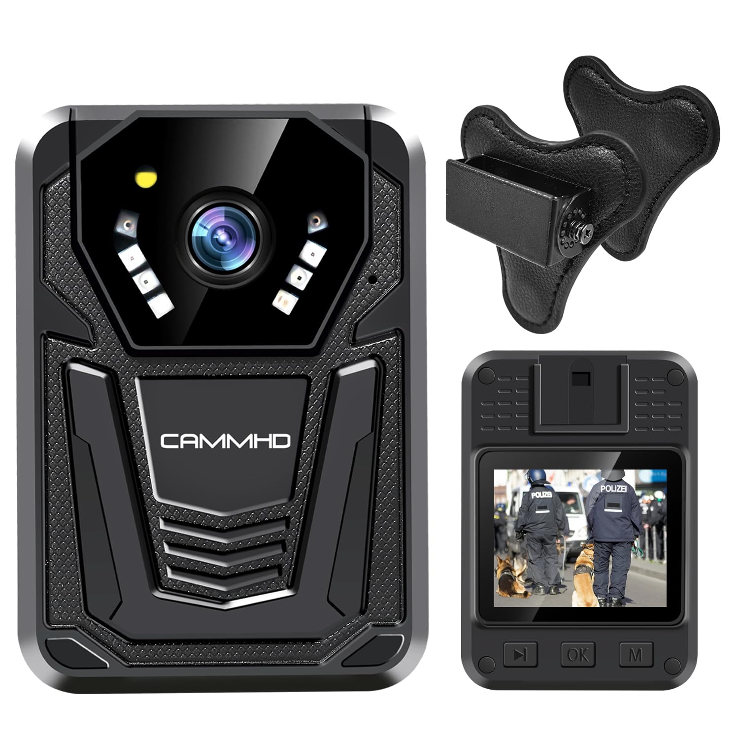 CAMMHD F6 1TB 4K Body Camera and Magnetic Mount, Work 12-14Hrs and Ultra Night Vision, Waterproof Body Cameras with Audio and Video Recording H.265 Video Code Police Body Camera for Law Enforcement