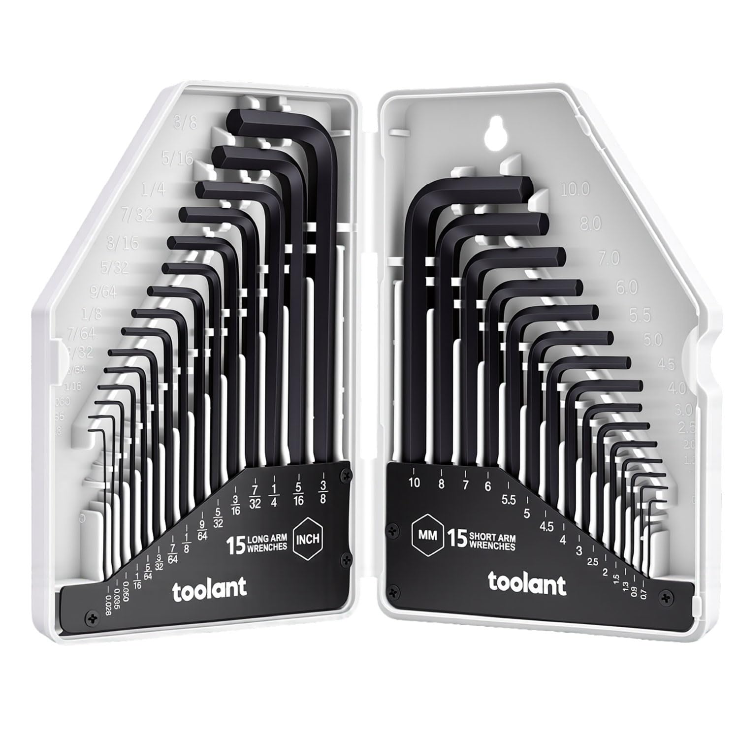 toolant 30-Piece Hex Key Wrench Set, Allen Wrench Set, Metric and