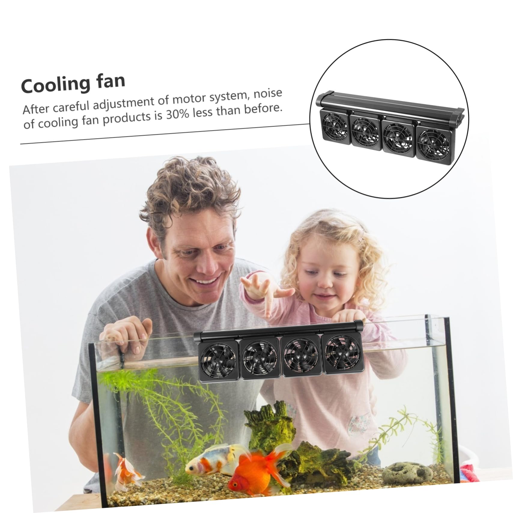 Milisten Verstellbarer Aquarium Kühler Lüfter aus Kunststoff und Aluminiumlegierung zur Temperaturreduktion um 2-3 Grad für Sommerfest und Frische Sowie Salzwasser Aquarien