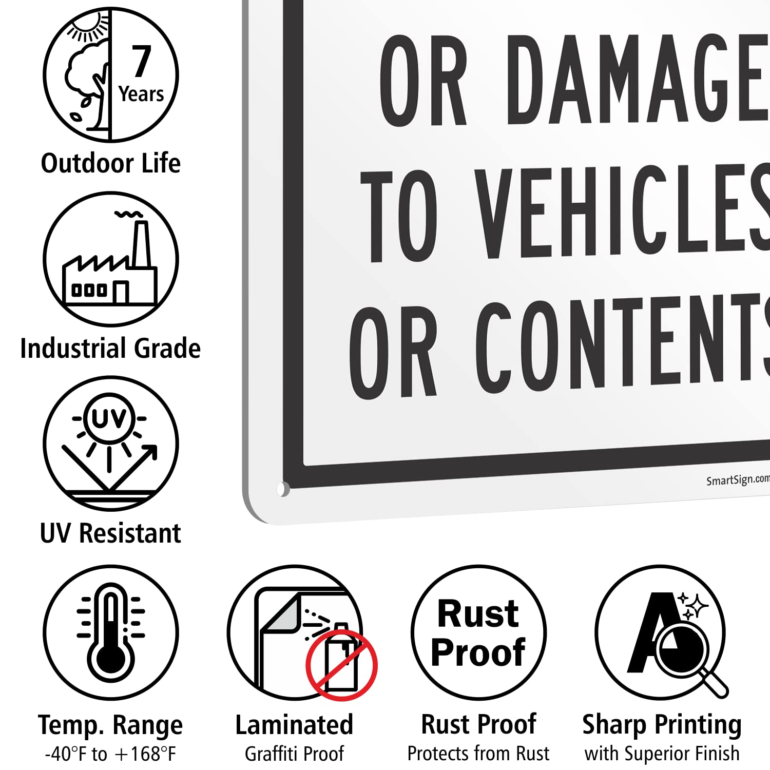 SmartSign 'No Trespassing Private Drive' Metallschild – 35,6x25,4 Cm, Aluminium, Rot/weiß, Wetterfest