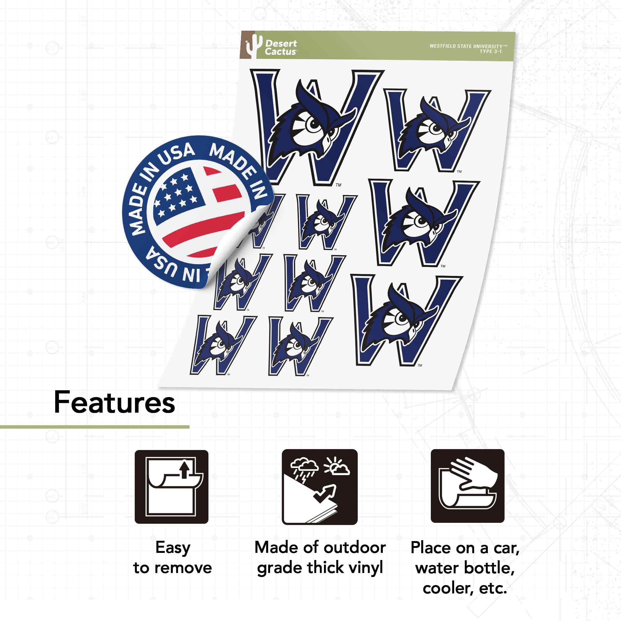 デザートサボテンハワード大学ステッカーバイソンHU HBCUビニールデカールラップトップウォーターボトルカースクラップブックシート(  Gulfストライプデカール用ビニールステッカー5