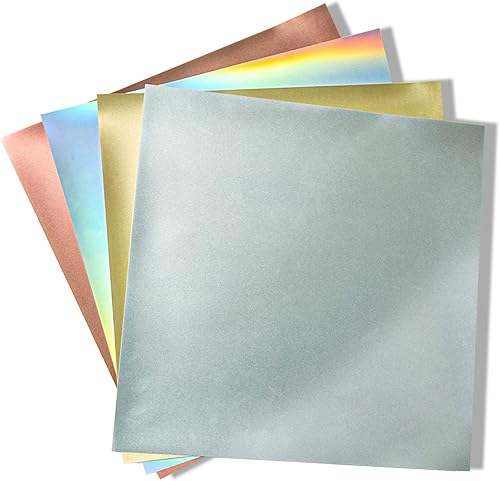 Miniatura 10 de VINYL FROG Paquete de 12 hojas de vinilo adhesivo de 12 x 12 pulgadas, vinilo cromado para manualidades, 10 paquetes de vinilo de colores surtidos