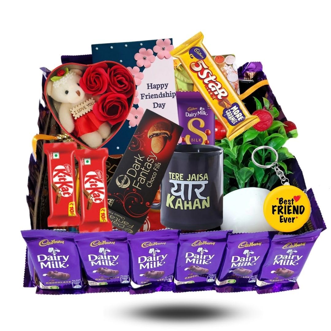 SWEET STEMS Friendship Day Dairy Milk Chocolate Gift Hamper for your BFF (Gift Hamper 2)-image-25