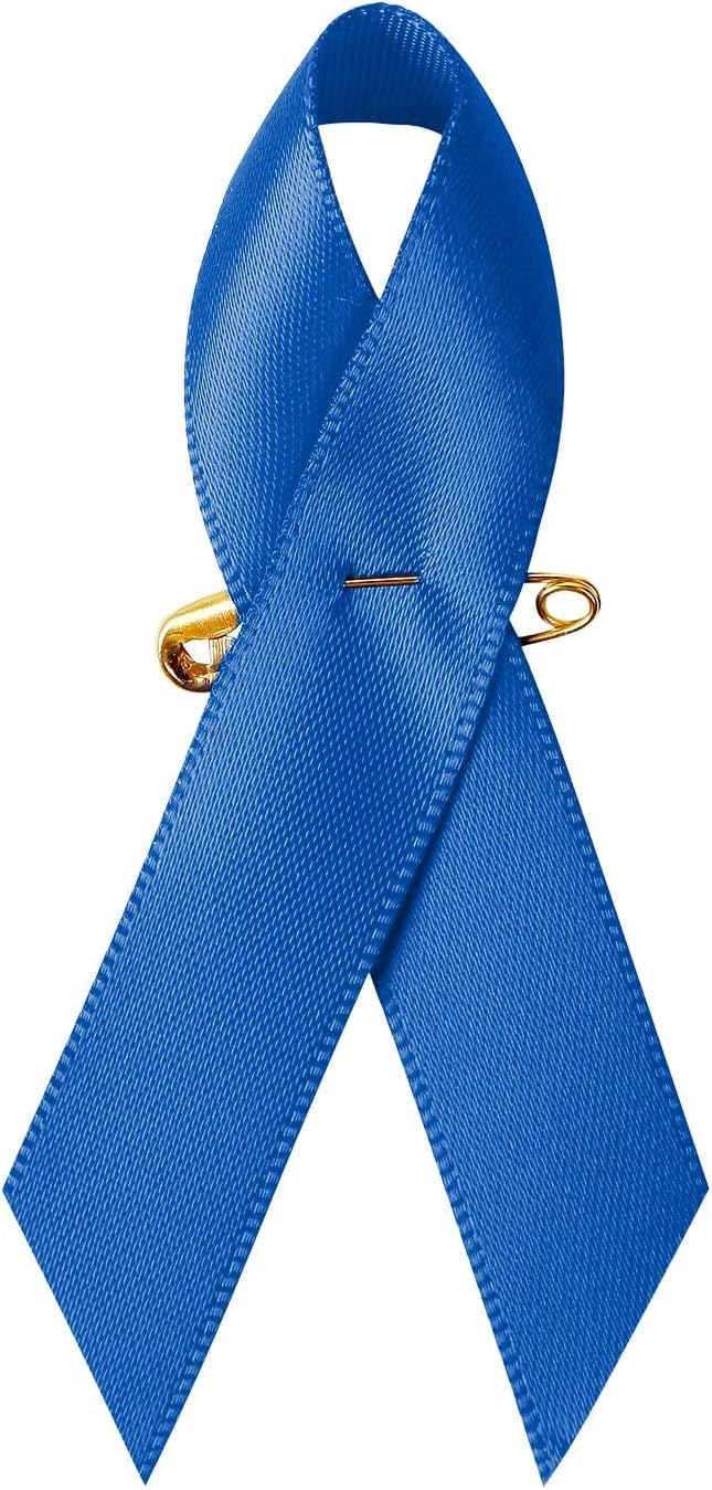 100PCS Dark Blue Awareness Ribbon Pins Blue Ribbons Awareness Pins for Women Girls Campaigns, Support Groups and Fundraisers Charity Event Survivor Campaign Party Favors Supplies - Image 9