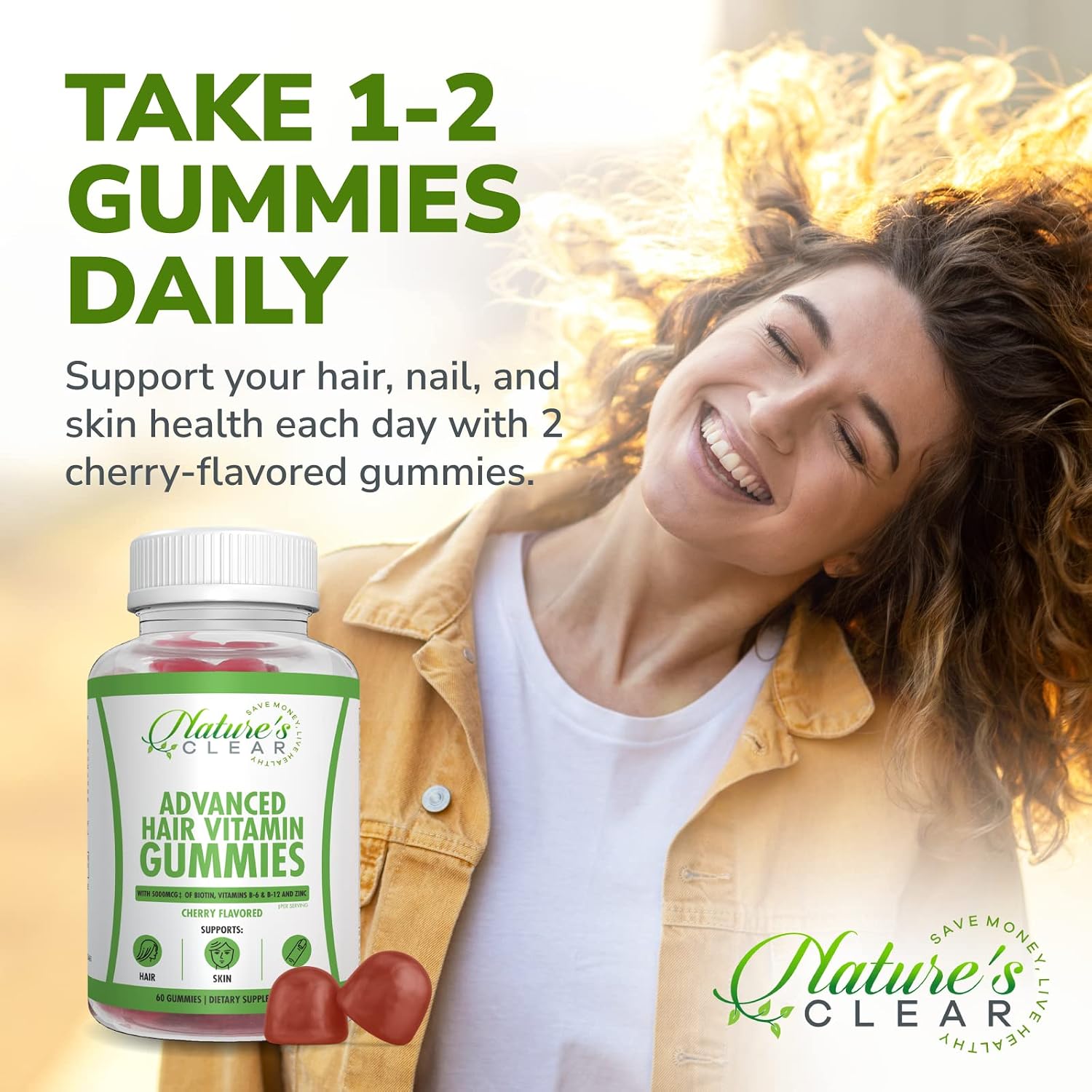 Nature’s Clear Advanced Hair Vitamins Gummies