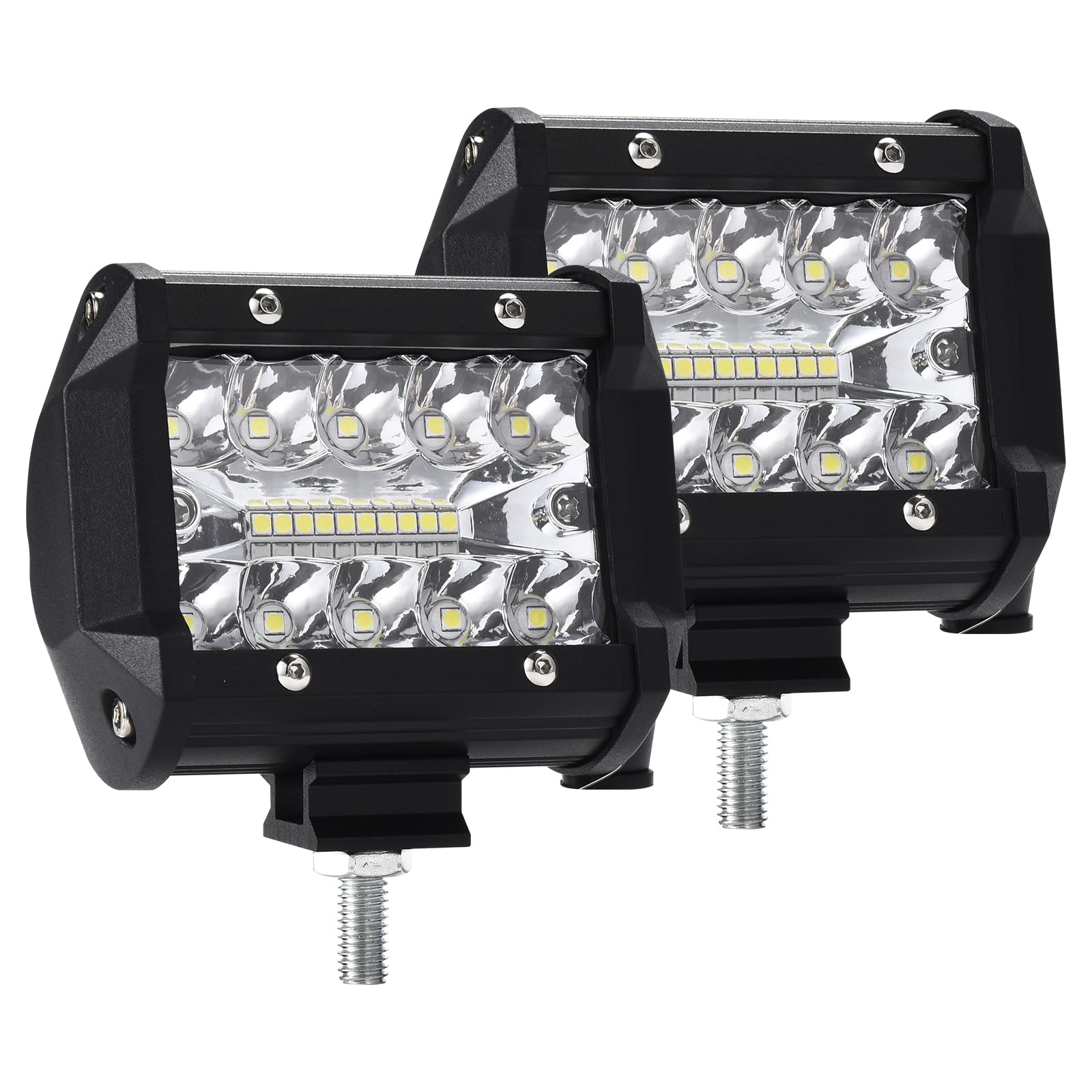 Fari LED Da Lavoro Kraumi 12V/24V 144W - 2 Pezzi | Fari Profondità 4'' Impermeabili Per Auto, Moto, ATV, Trattore - Foto 4