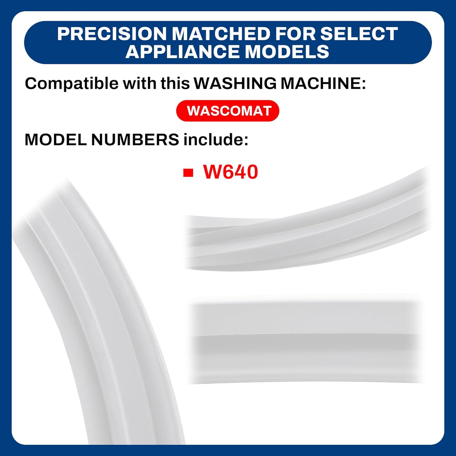 Whole Parts Commercial Washer Door Seal Gasket Part# 184202/432184202 - Replacement and Compatible with Some Wascomat Washing Machines