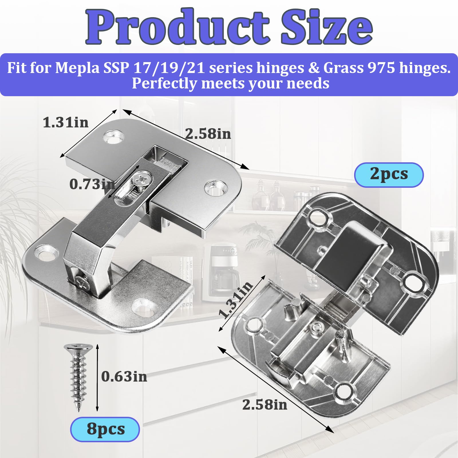 Adjustable Cabinet Hinges - Kamrexi Pie Cut -3