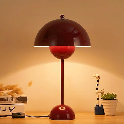 Miniatura 14 de COSYLUX Lámpara de mesa moderna pequeña para dormitorio, linda lámpara de lectura con cúpula que refleja la luz para sala de estar, habitación de