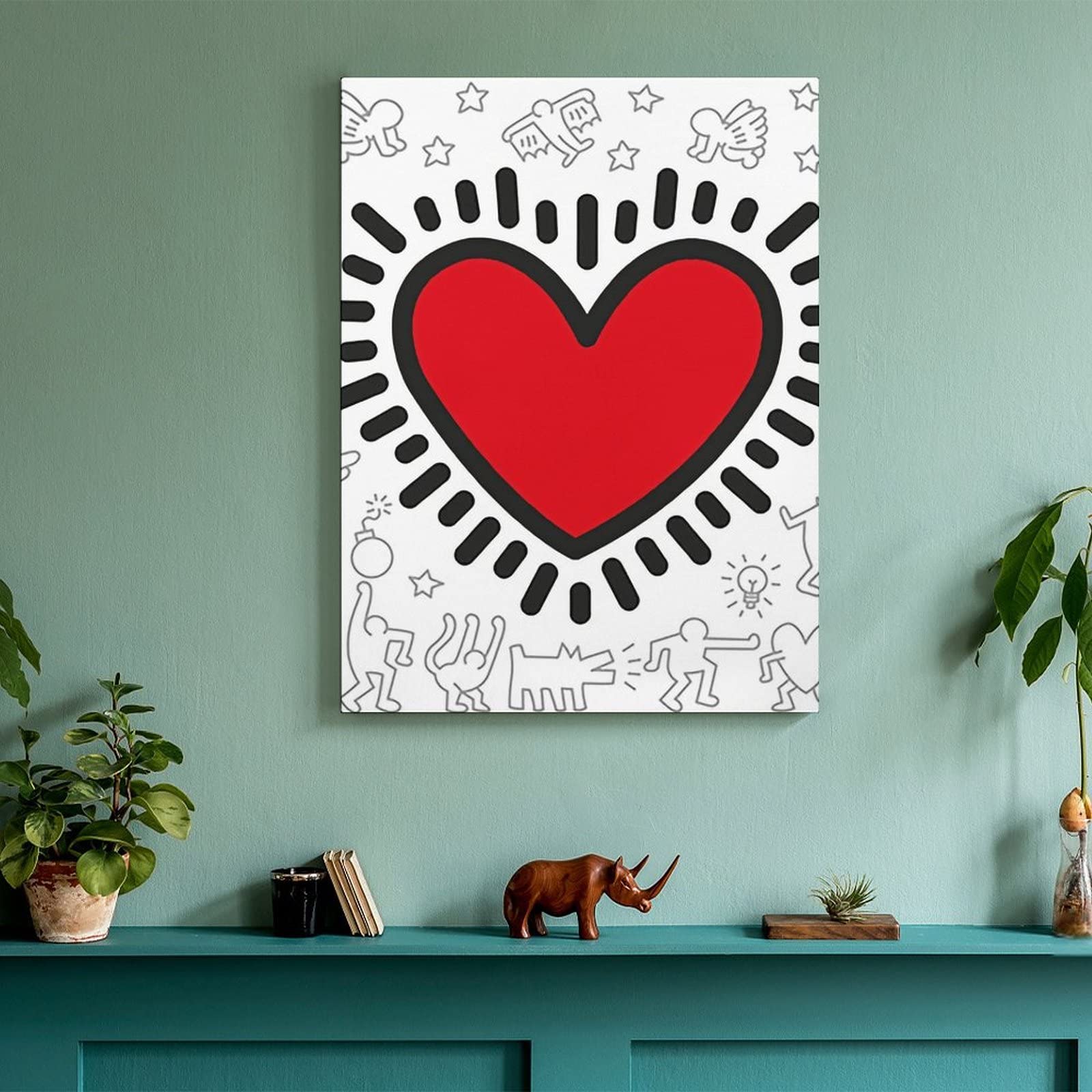 キースヘリング　壁掛け　アートフレーム　　インテリアパネル アートパネル キースヘリング Keith Haring Untitled IKH-62514