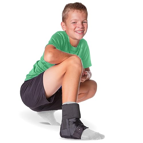 BraceAbility Lace Up - Tobillera para niños, figura pediátrica 8, esguince para jóvenes activos, niños en deportes, protección de baloncesto, disponible en Yaxa Colombia