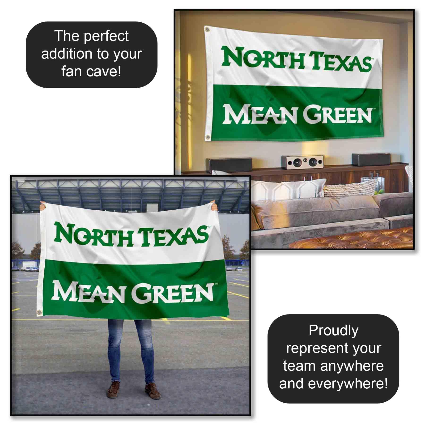 Amazon.com : North Texas Mean Green UNT University Large College Flag :  Outdoor Flags : Sports & Outdoors