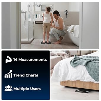 COUNTO Smart Scale- Digital Scale Measuring Body Parameters| Smart Bluetooth Body Fat Measurement Device, Body Composition Monitor with Smart App| Bathroom Scales Accurate for Bmi Muscle