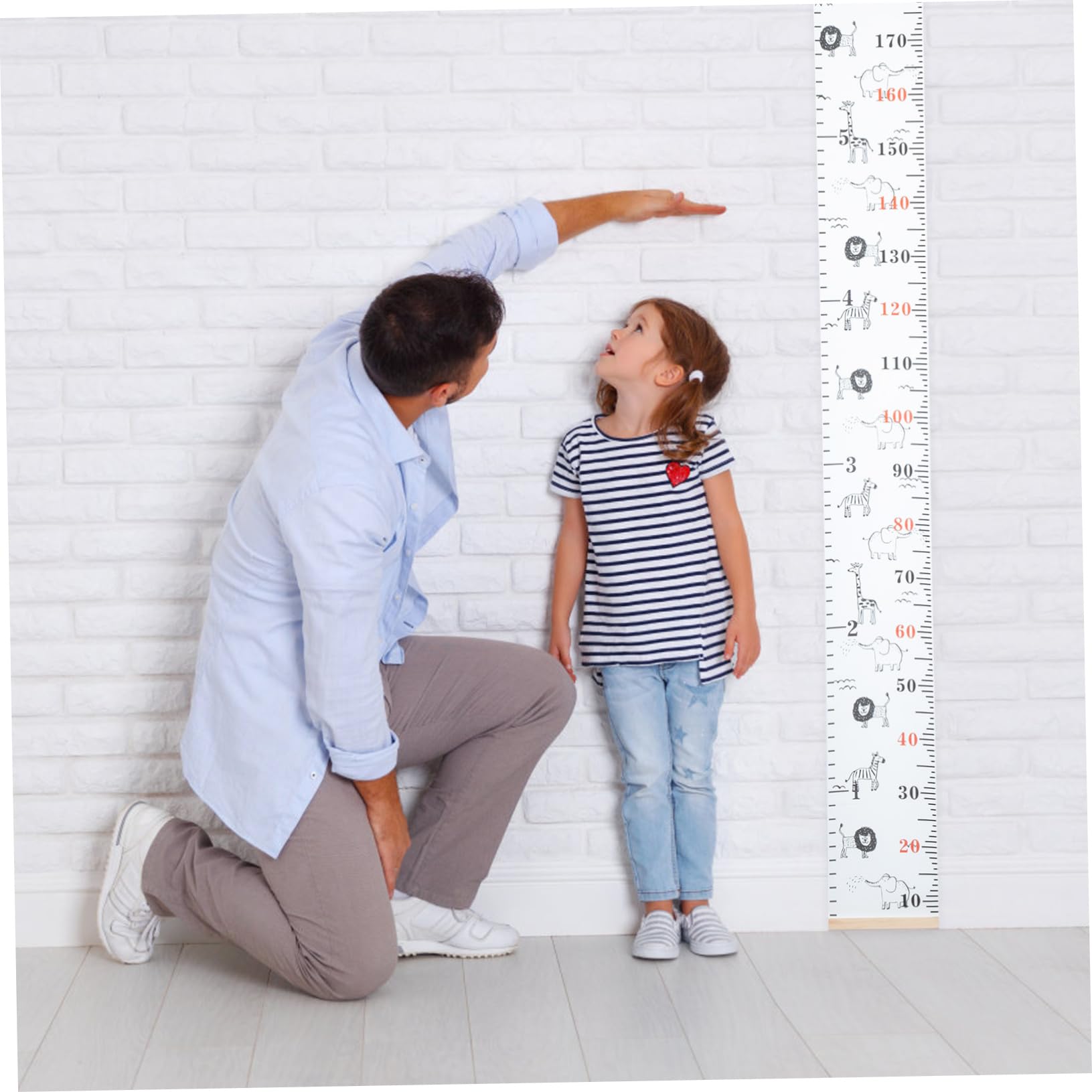 RORPOIR Height Measurement Canvas Growth Chart for Wall Portable Height Chart for Boys and Easy to Install Nursery Decor Durable and Writable Growth Chart