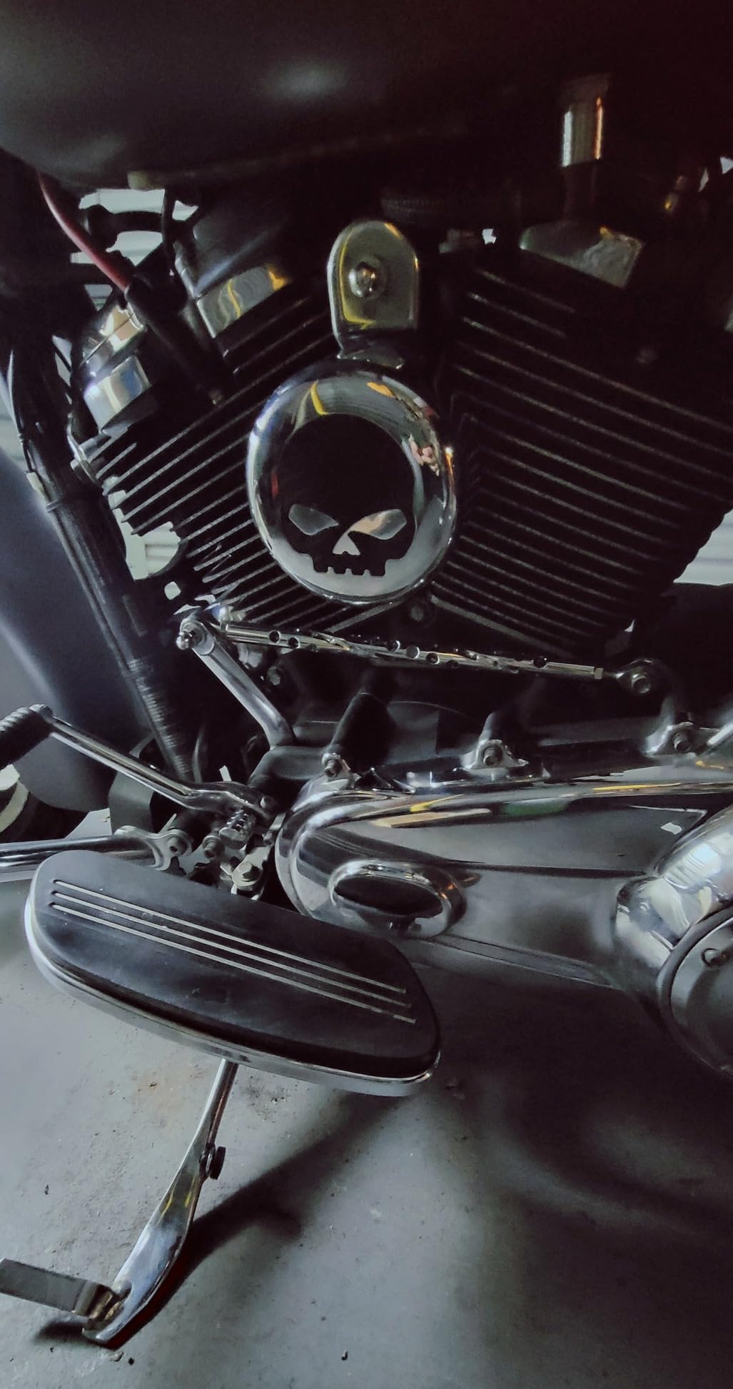 POWER JAMES Chrome Reversed Drillhole Shift Linkage For Harley Softail