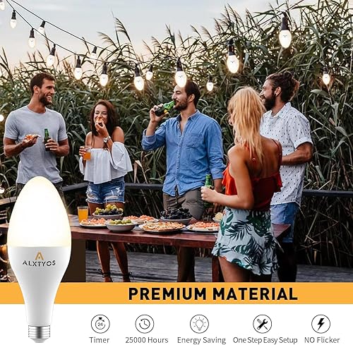 Miniatura 5 de Bombilla LED para vela, bombilla LED de 12 W (equivalente a 100 W), 1200 lúmenes no regulable, blanco cálido 2700 K, esmerilado, base E26, para