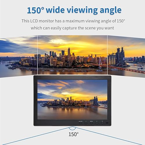 Miniatura 3 de Monitor de seguridad y pantallas de 10.1 pulgadas, resolución de 1024 x 600, entrada HDBNCAVVGAUSB, altavoces duales integrados, monitor LCD
