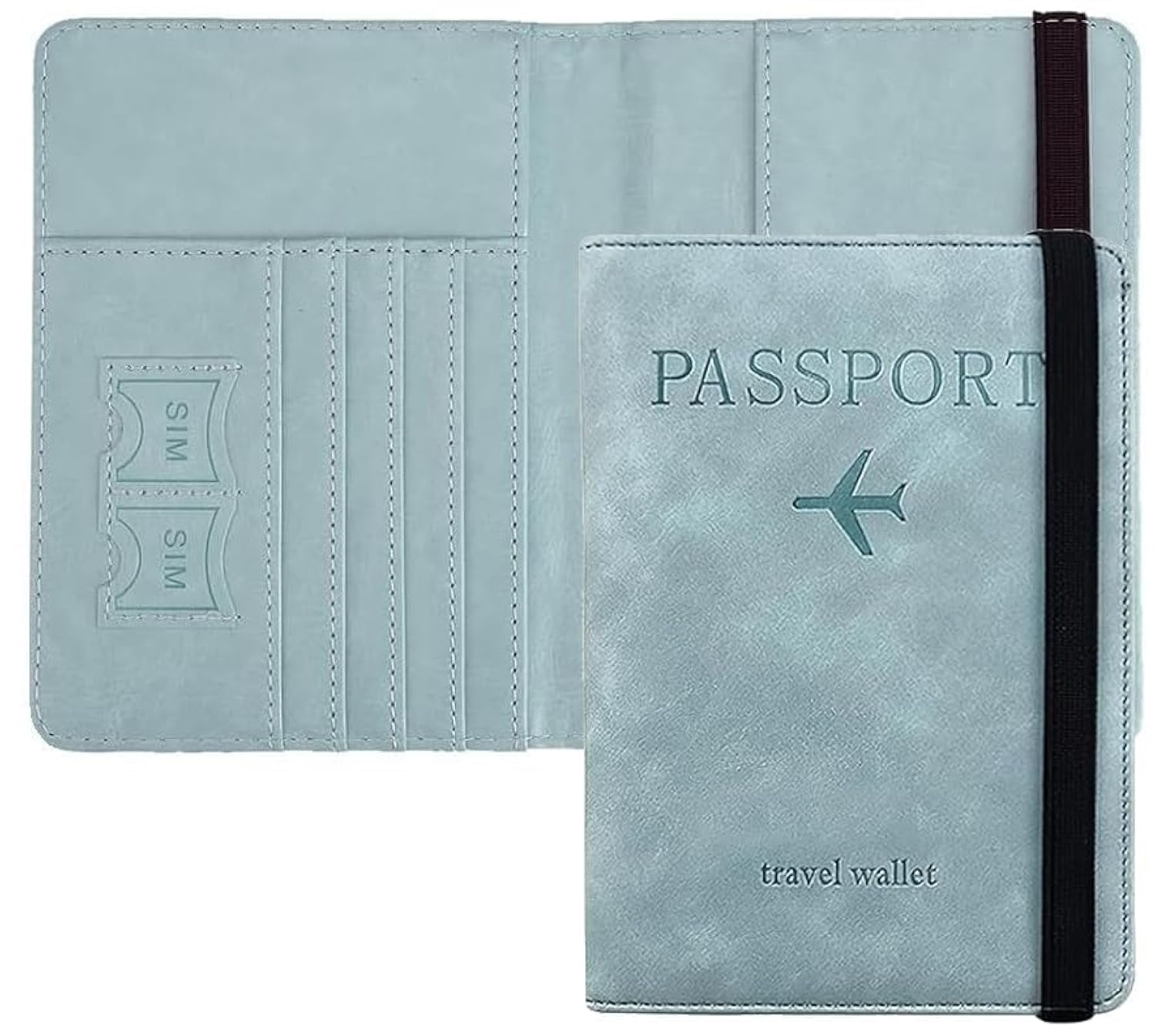 RFID Blocking PU Leather Passport Holder Cover | Travel Wallet & Document Organiser with Card, SIM & Boarding Pass Slots | Unisex Passport Case (14.58 x 11 CM, Multicolour)-image-29