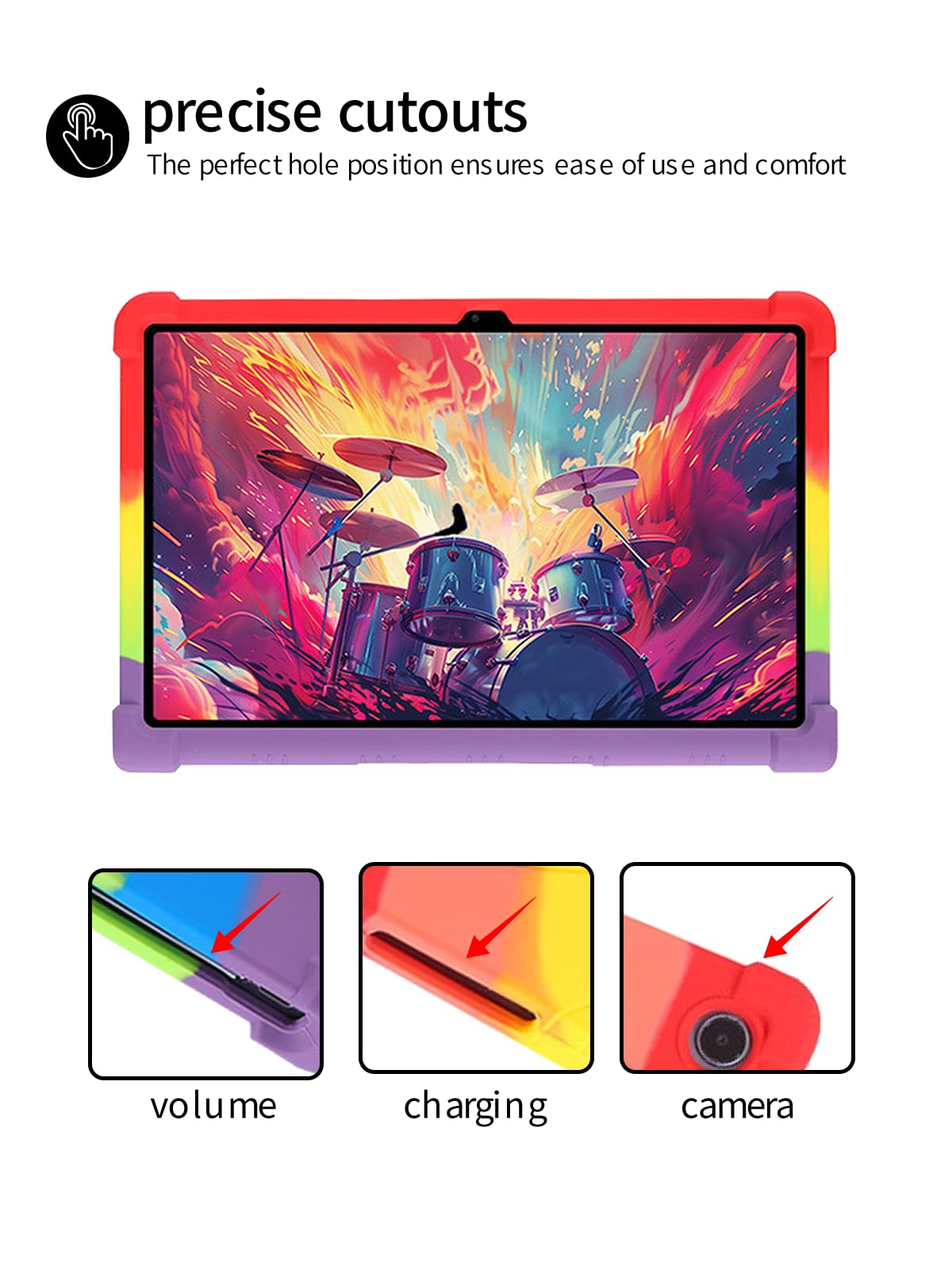 VKL Case For Redmi Pad Pro 12.1 - Silicone Shockproof Adjustable Stand Rubber Soft Shell Protective Cover For Xiaomi Redmi Pad Pro Model 2405CRPFDC Tablet 12.1 Inch | Best Price KSA | Riyadh, Jeddah