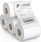 Dasher Products Shipping Labels Compatible with Dymo LabelWriter 4XL 1744907 4x6 Thermal Postage Labels, Water & Grease Resistant, Ultra Strong Adhesive, Perforated, BPA Free, 220 Labels/Roll (4 Pack)