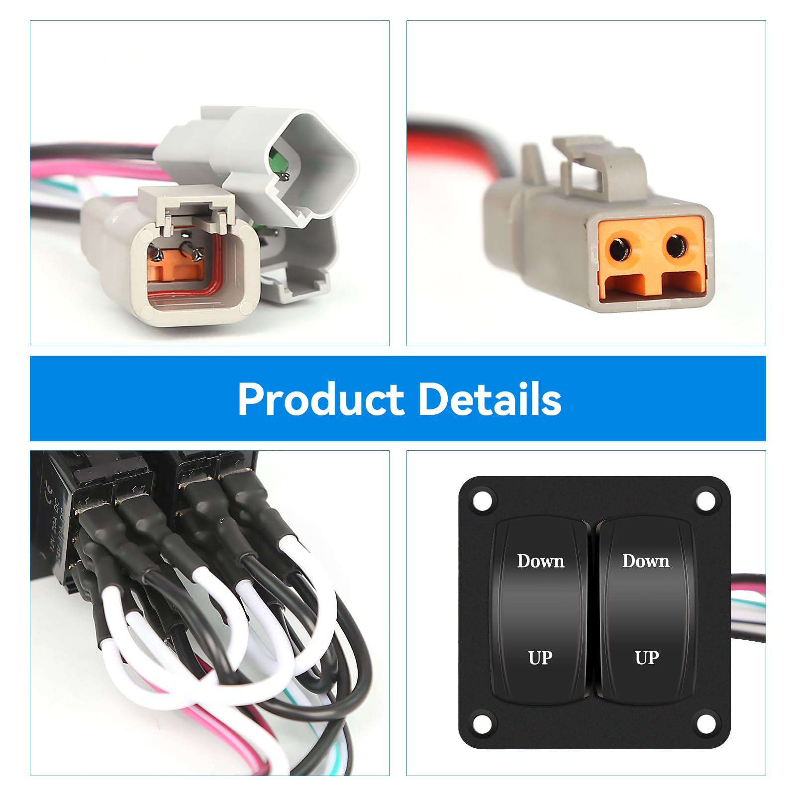 1pc for Soken RK1-01 4 pins Rocker Switch 16A 250VAC with Red Light