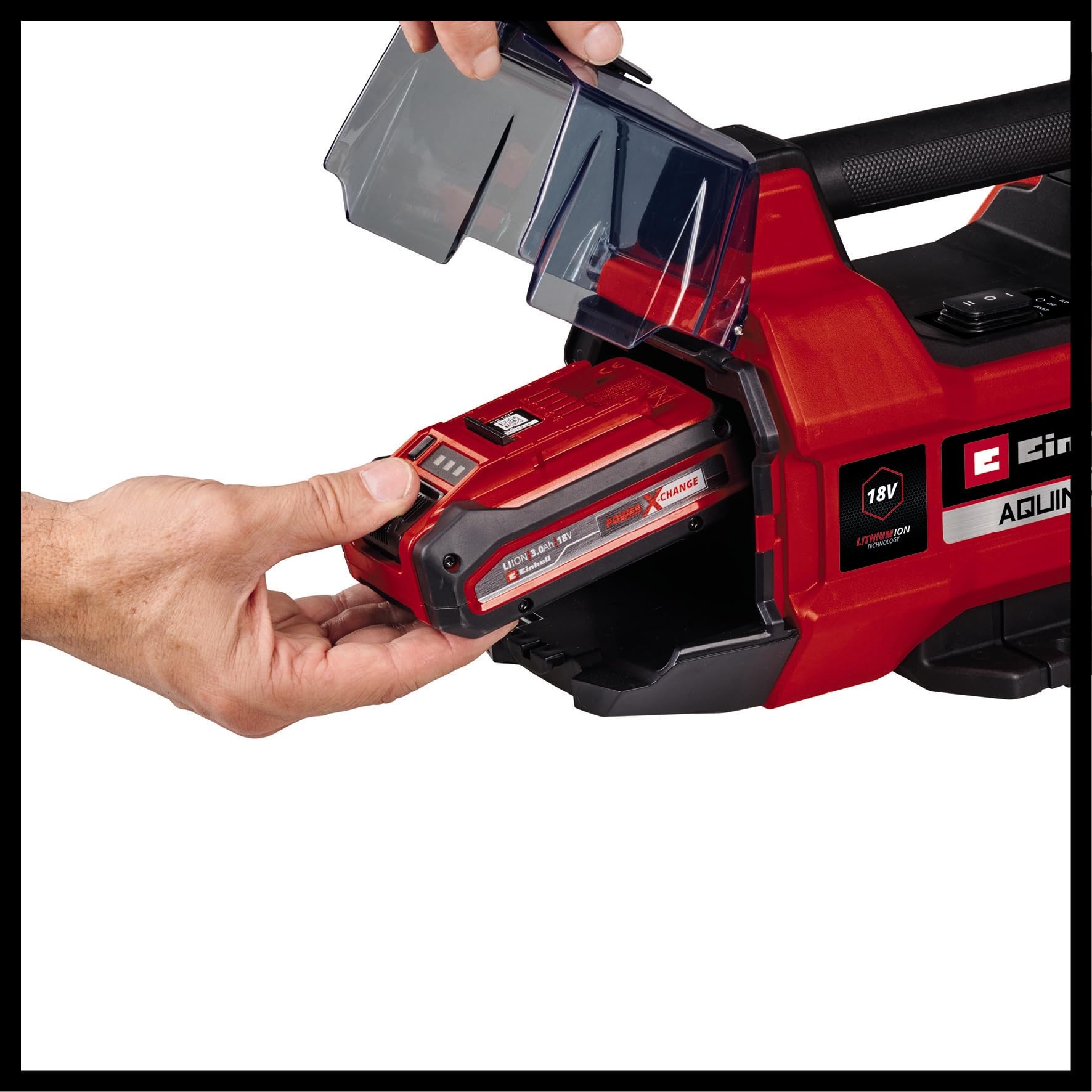 Einhell Pompa da giardino a batteria AQUINNA 18/28 Power X-Change (18 V, max. 2800 l/h, portata max. 25 m, modalità ECO/boost, protezione antigelo, protezione da sovraccarico, senza batteria)