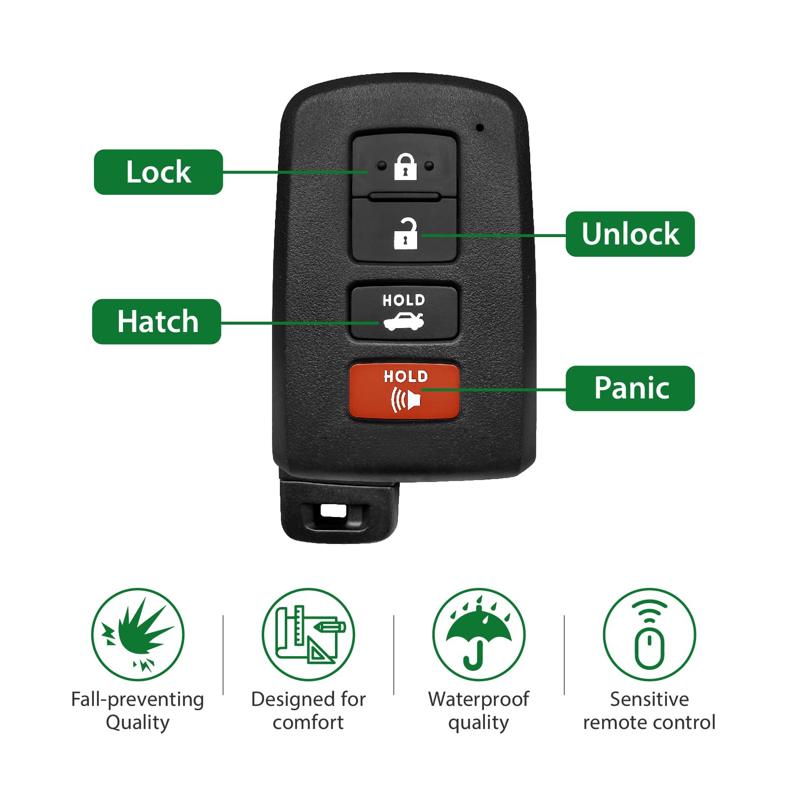 OEM 2018-2022 TOYOTA CAMRY COROLLA FLIP KEY KEYLESS ENTRY FOB - Foto 3