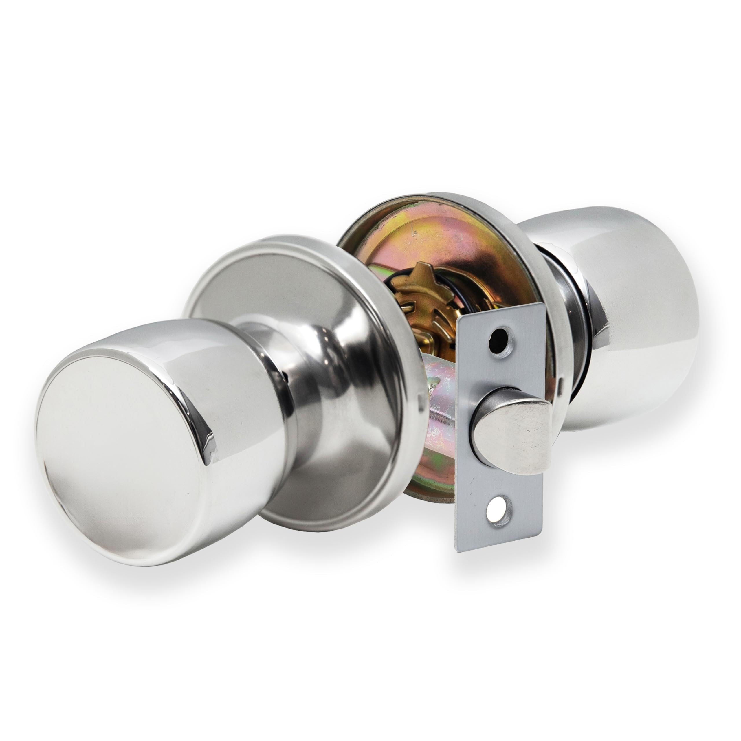 Xfort Polished Chrome Tulip Passage Knob Set Door Knob For Internal Wooden Doors