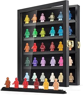 TJ.MOREE Minifigure Display Case for Collectibles, Mini Figure Display Case Wall Mount, 11 x 13.4 inches Black