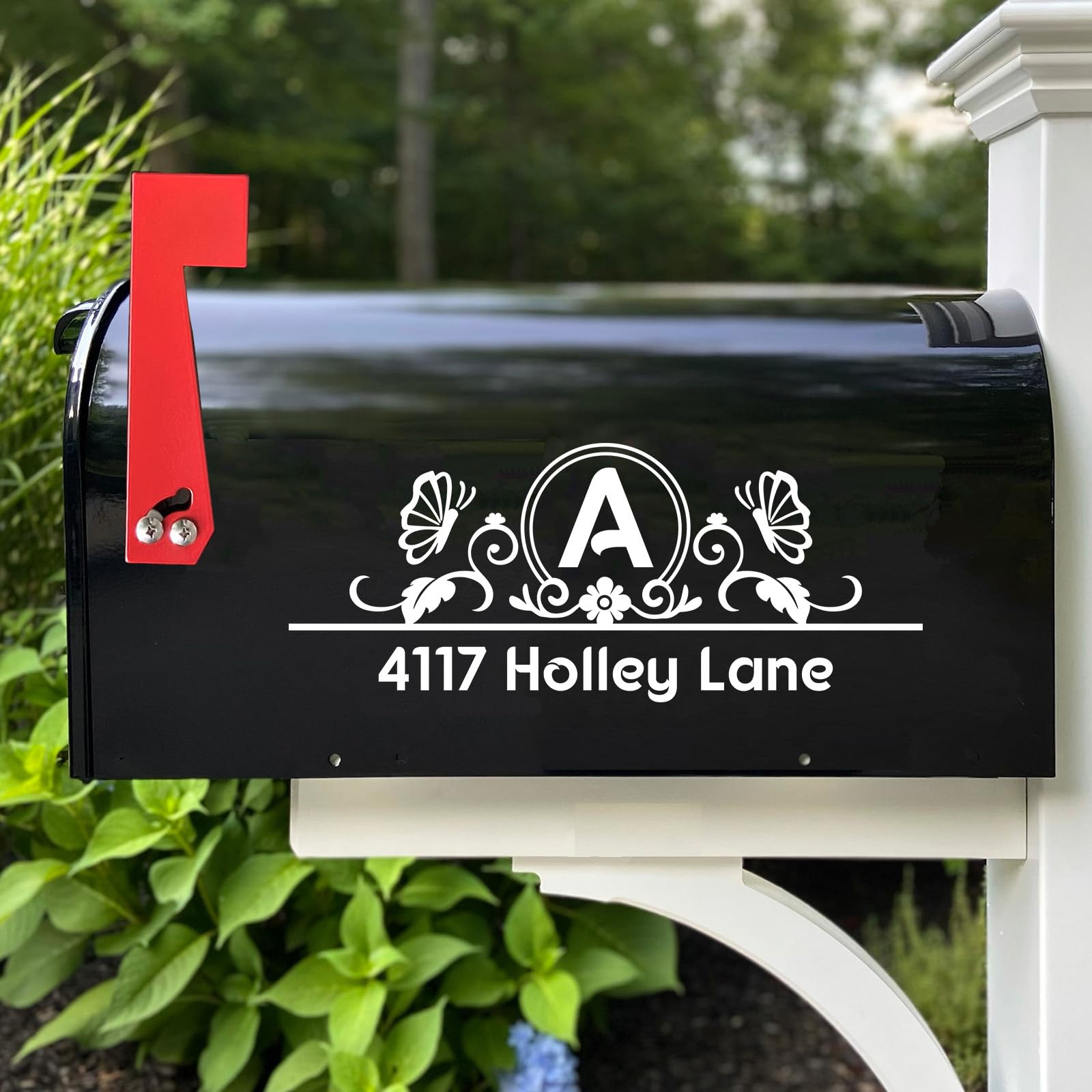 Custom Reflective Mailbox Numbers and Street Address Decal - CMN13