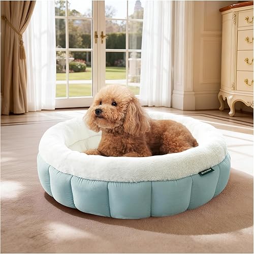 Miniatura 23 de BALANCE Camas para gatos de interior, cama redonda lavable para gatos, bonita cama para gatitos con parte inferior antideslizante para gatitos y